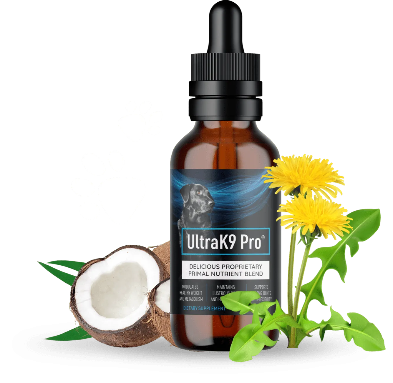 UltraK9 Pro liquid dog health supplement bottle